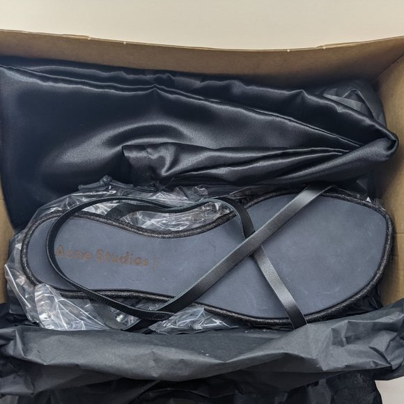 Acne Studios Stockholm "Mercurio" Black Women's Sandals Size 10.5 US 44 EUR - Picture 2 of 7